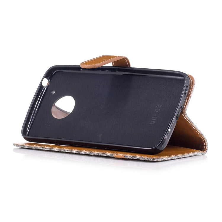 For Motorola Moto G (5th Gen.) Denim Texture Leather Case with Holder & Card Slots & Wallet & Lanyard