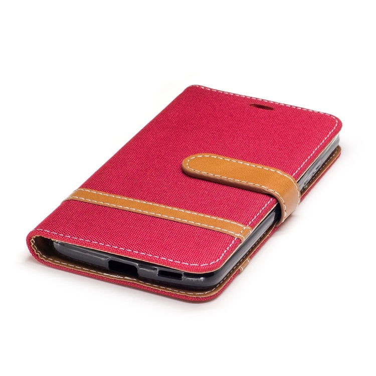 For Motorola Moto G (5th Gen.) Denim Texture Leather Case with Holder & Card Slots & Wallet & Lanyard