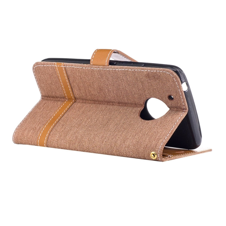 For Motorola Moto G (5th Gen.) Denim Texture Leather Case with Holder & Card Slots & Wallet & Lanyard