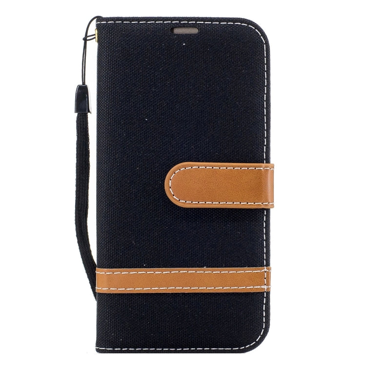 For LG K10 (2017) Denim Texture Leather Case with Holder & Card Slots & Wallet & Lanyard