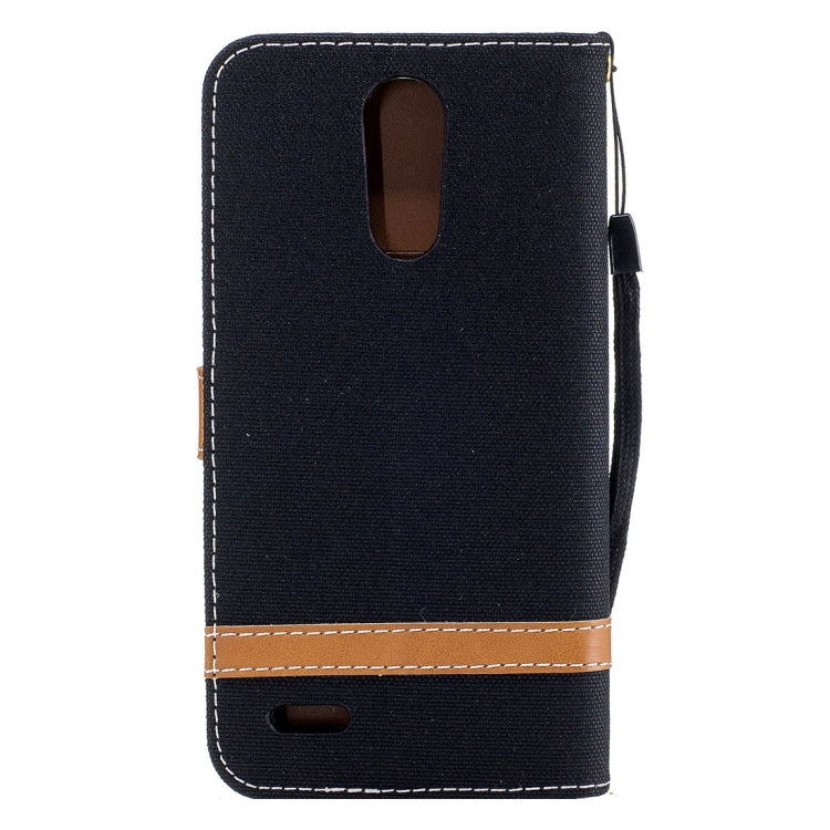 For LG K10 (2017) Denim Texture Leather Case with Holder & Card Slots & Wallet & Lanyard