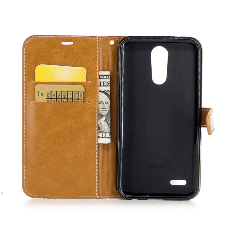 For LG K10 (2017) Denim Texture Leather Case with Holder & Card Slots & Wallet & Lanyard