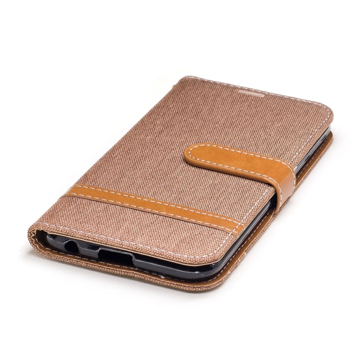 For LG K10 (2017) Denim Texture Leather Case with Holder & Card Slots & Wallet & Lanyard