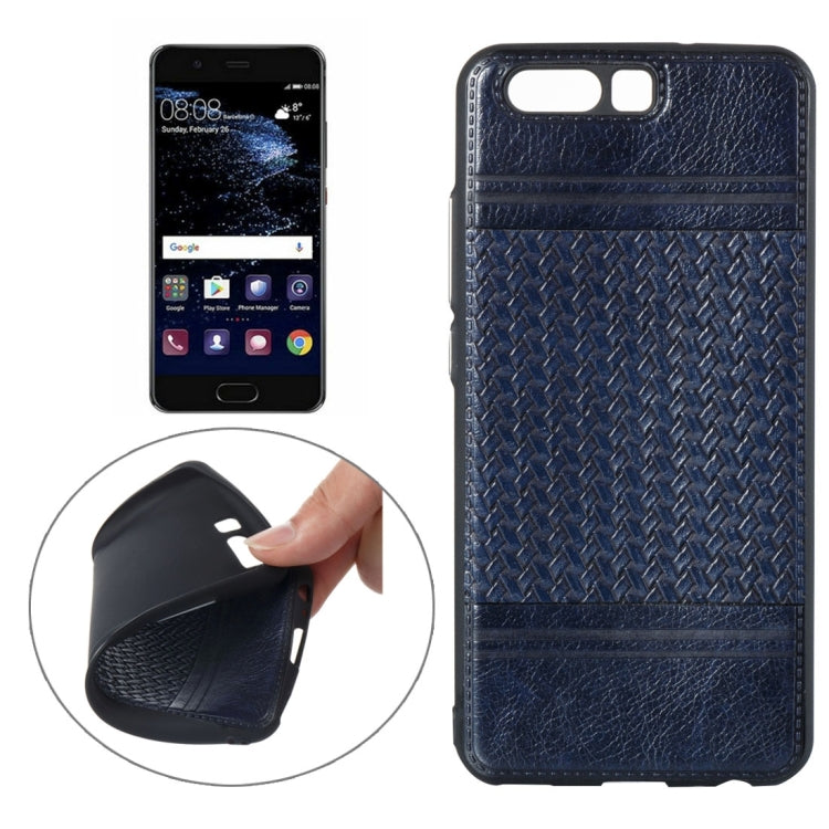 For Huawei  P10 Electroplating Knit Texture TPU Paste Skin Protective Case