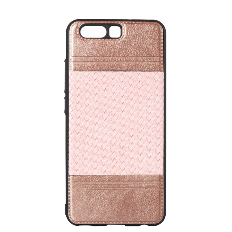 For Huawei  P10 Electroplating Knit Texture TPU Paste Skin Protective Case