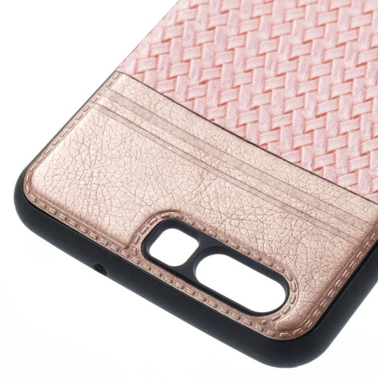 For Huawei  P10 Electroplating Knit Texture TPU Paste Skin Protective Case