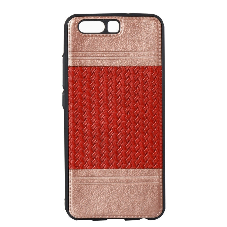 For Huawei  P10 Electroplating Knit Texture TPU Paste Skin Protective Case