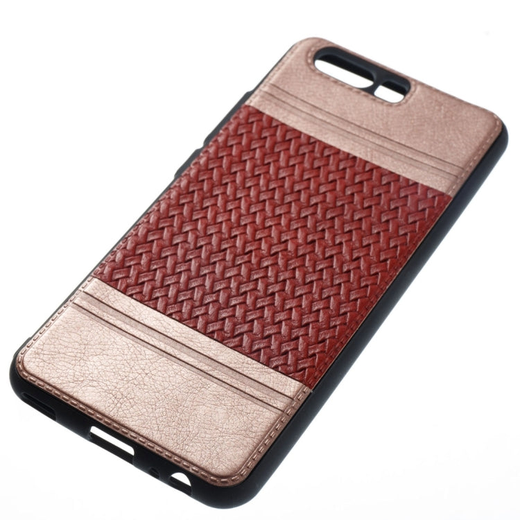 For Huawei  P10 Electroplating Knit Texture TPU Paste Skin Protective Case