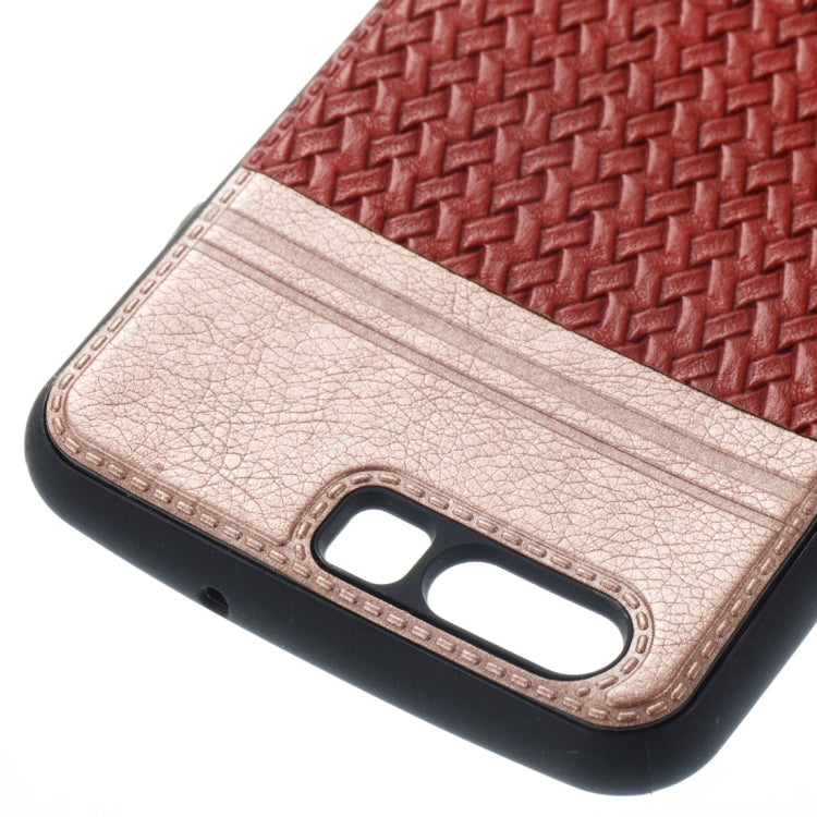 For Huawei  P10 Electroplating Knit Texture TPU Paste Skin Protective Case