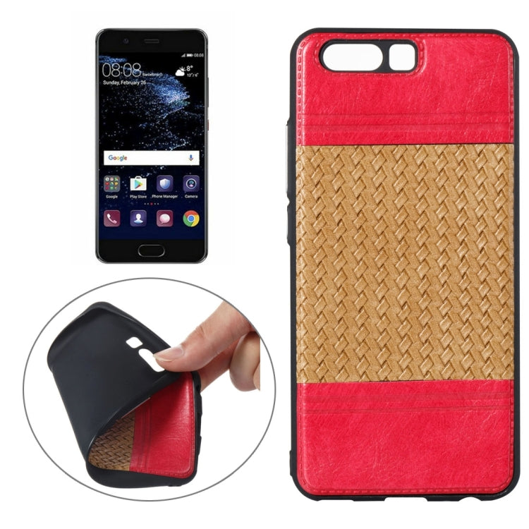 For Huawei  P10 Electroplating Knit Texture TPU Paste Skin Protective Case