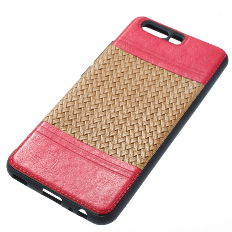 For Huawei  P10 Electroplating Knit Texture TPU Paste Skin Protective Case