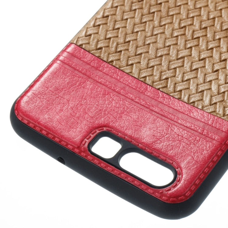 For Huawei  P10 Electroplating Knit Texture TPU Paste Skin Protective Case