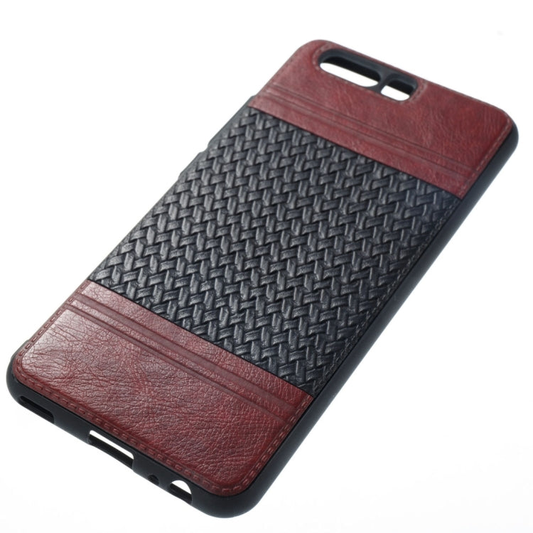 For Huawei  P10 Electroplating Knit Texture TPU Paste Skin Protective Case