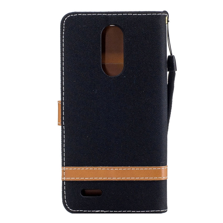 For LG K8 (2017) (EU Version) Denim Texture Leather Case with Holder & Card Slots & Wallet & Lanyard