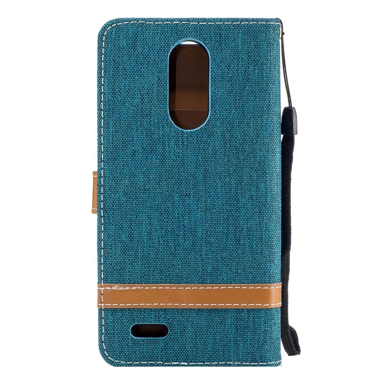 For LG K8 (2017) (EU Version) Denim Texture Leather Case with Holder & Card Slots & Wallet & Lanyard