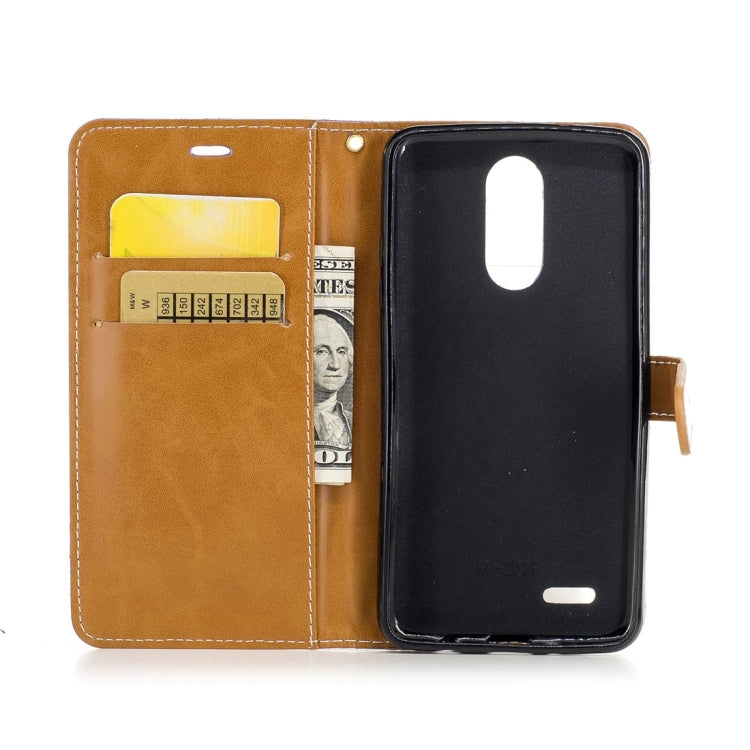 For LG K8 (2017) (EU Version) Denim Texture Leather Case with Holder & Card Slots & Wallet & Lanyard