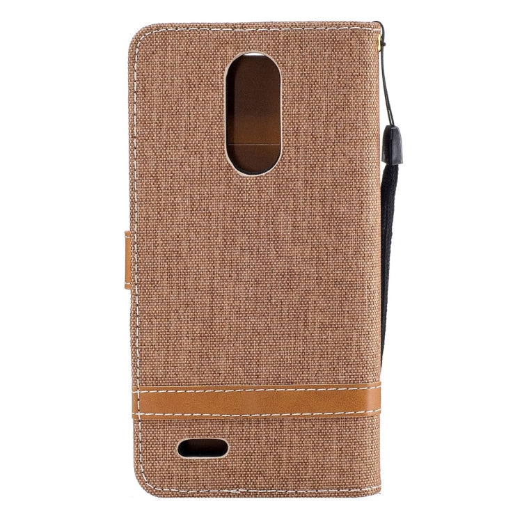 For LG K8 (2017) (EU Version) Denim Texture Leather Case with Holder & Card Slots & Wallet & Lanyard