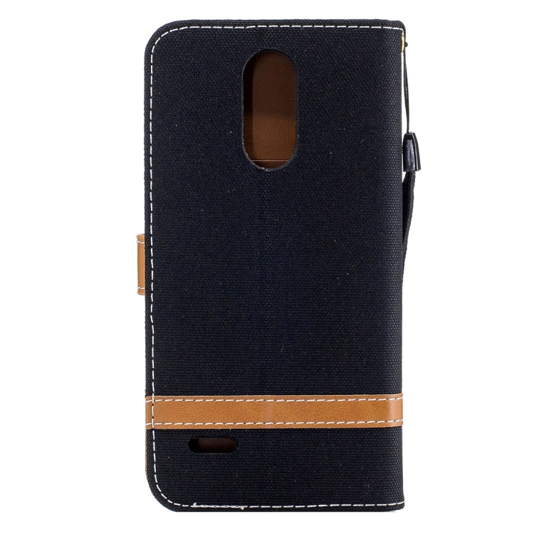 For LG K4 (2017) (EU Version) Denim Texture Leather Case with Holder & Card Slots & Wallet & Lanyard