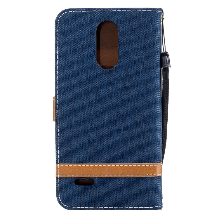 For LG K4 (2017) (EU Version) Denim Texture Leather Case with Holder & Card Slots & Wallet & Lanyard