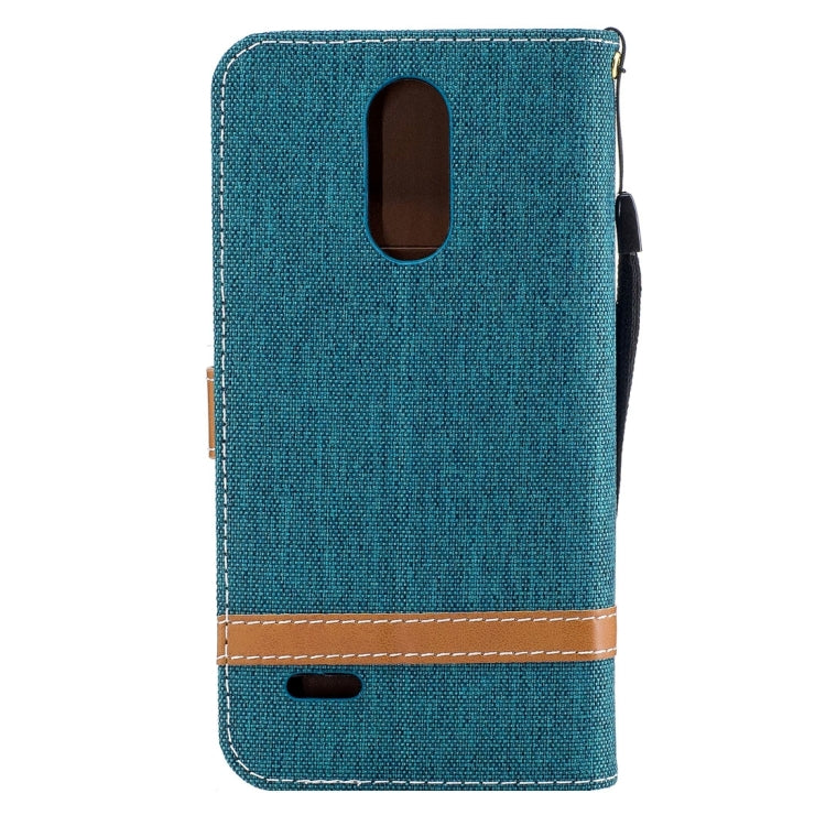 For LG K4 (2017) (EU Version) Denim Texture Leather Case with Holder & Card Slots & Wallet & Lanyard