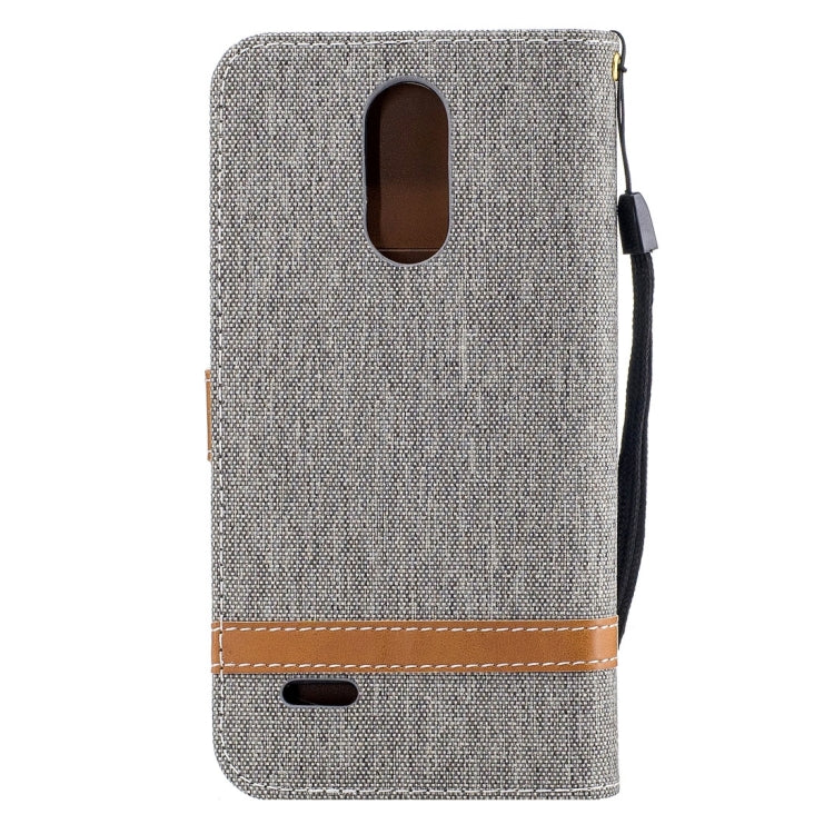 For LG K4 (2017) (EU Version) Denim Texture Leather Case with Holder & Card Slots & Wallet & Lanyard