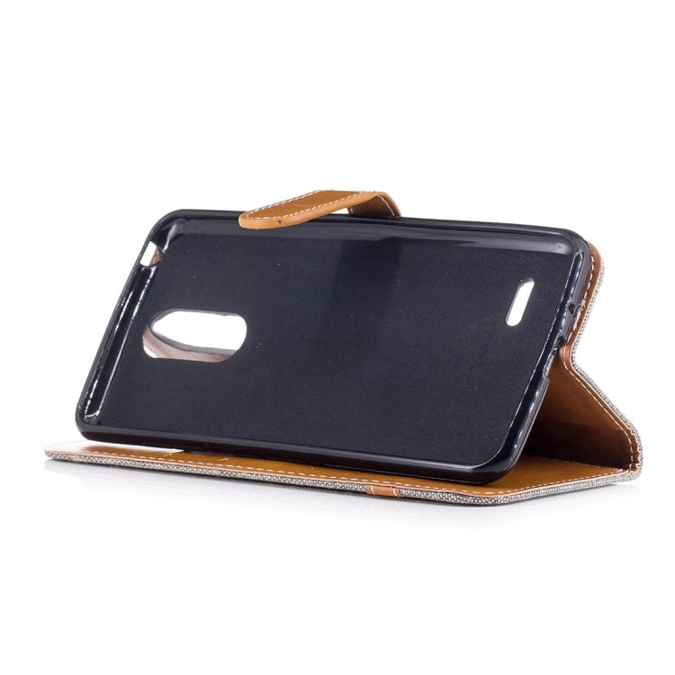 For LG K4 (2017) (EU Version) Denim Texture Leather Case with Holder & Card Slots & Wallet & Lanyard