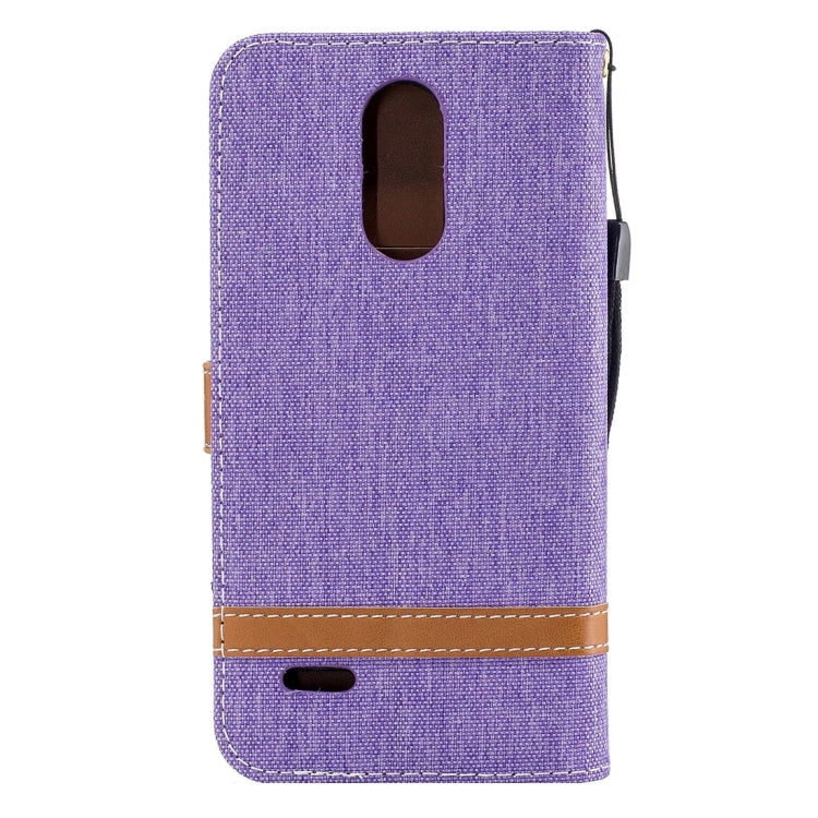 For LG K4 (2017) (EU Version) Denim Texture Leather Case with Holder & Card Slots & Wallet & Lanyard