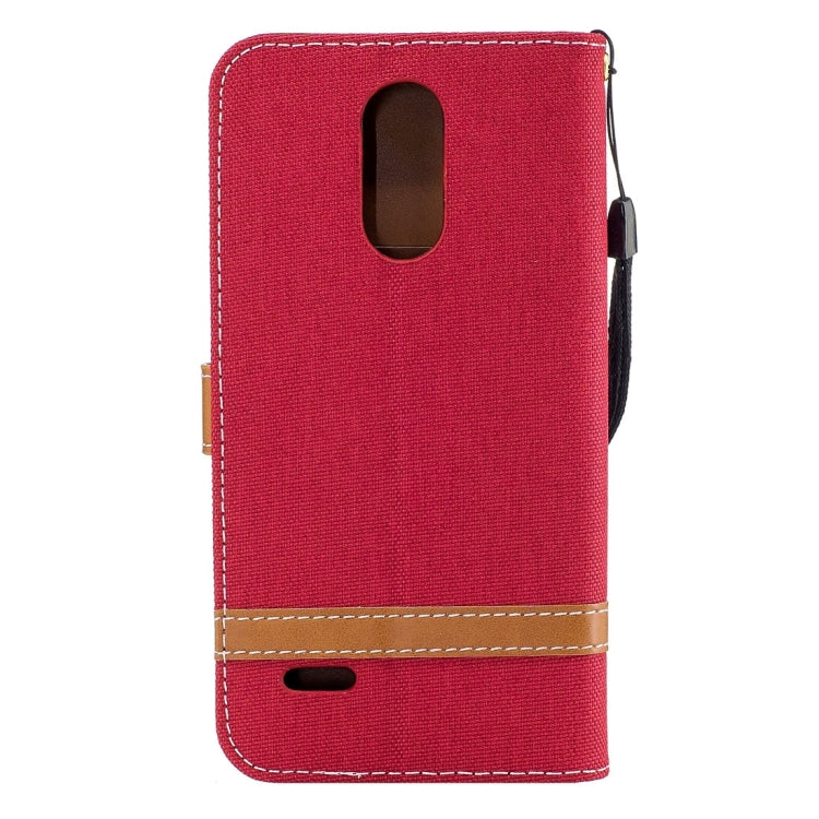 For LG K4 (2017) (EU Version) Denim Texture Leather Case with Holder & Card Slots & Wallet & Lanyard