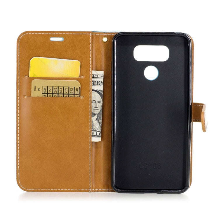For LG G6 Denim Texture Leather Case with Holder & Card Slots & Wallet & Lanyard