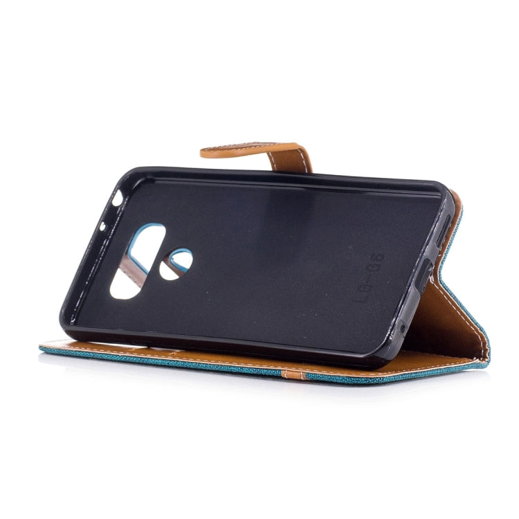 For LG G6 Denim Texture Leather Case with Holder & Card Slots & Wallet & Lanyard