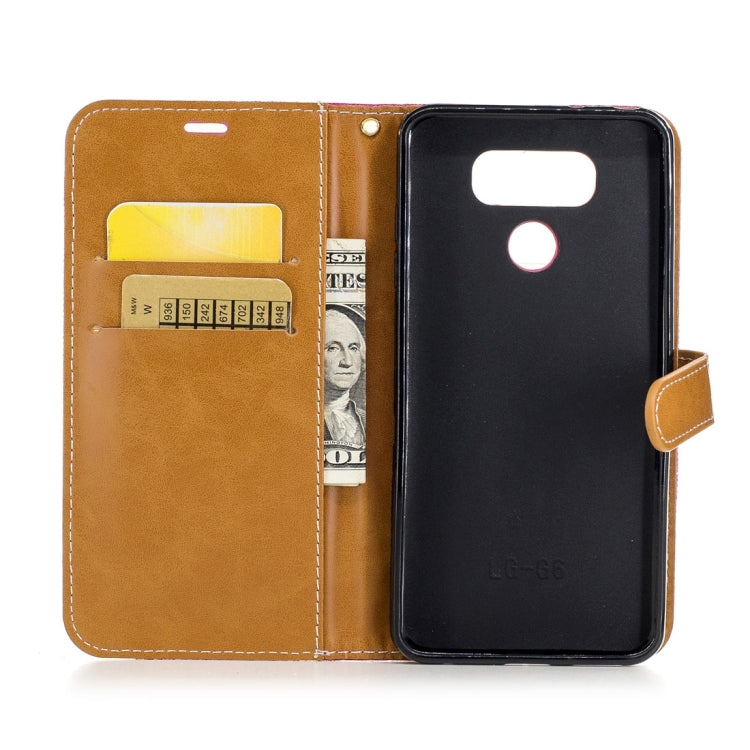 For LG G6 Denim Texture Leather Case with Holder & Card Slots & Wallet & Lanyard