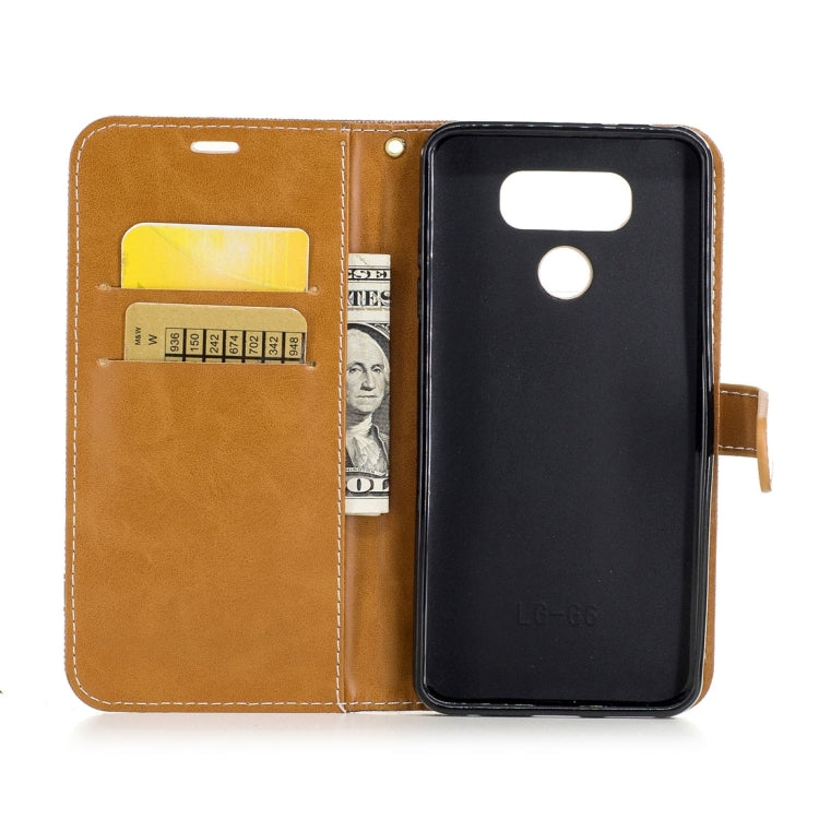 For LG G6 Denim Texture Leather Case with Holder & Card Slots & Wallet & Lanyard