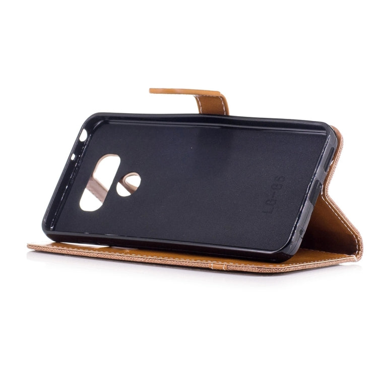 For LG G6 Denim Texture Leather Case with Holder & Card Slots & Wallet & Lanyard