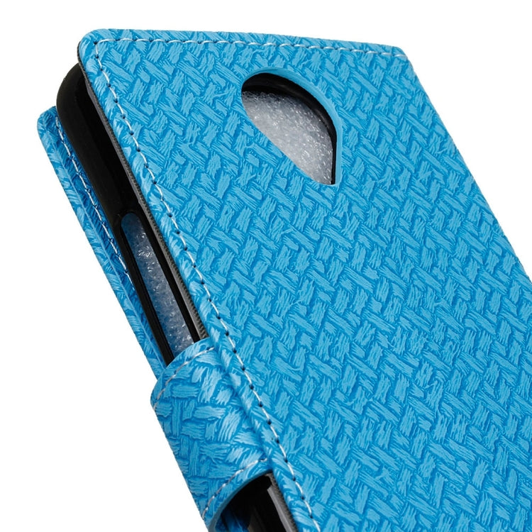 For Wiko U Feel Weaving Texture Horizontal Flip PU Leather Case with Holder & Card Slots & Wallet & Photo Frame