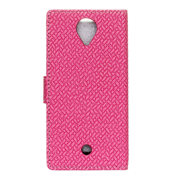 For Wiko U Feel Weaving Texture Horizontal Flip PU Leather Case with Holder & Card Slots & Wallet & Photo Frame