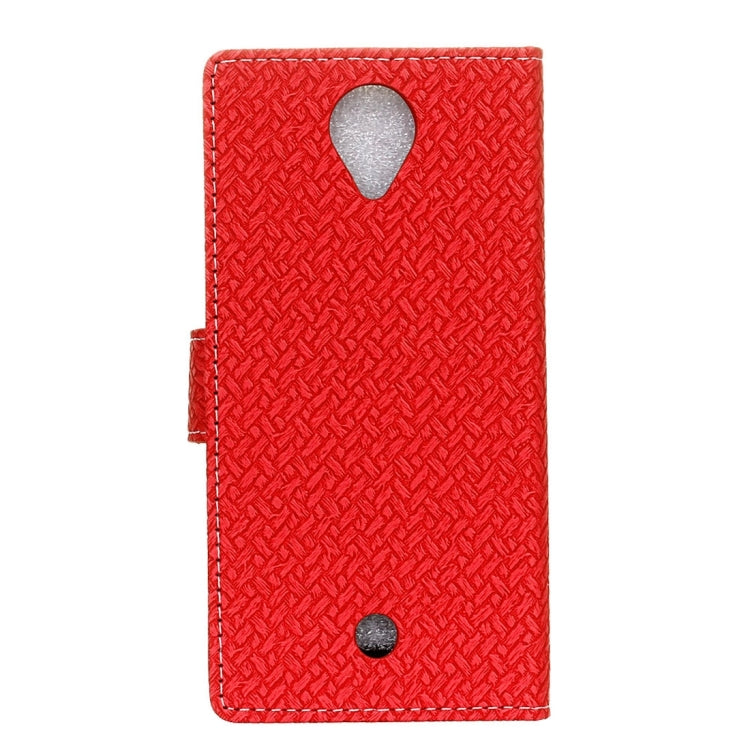 For Wiko U Feel Weaving Texture Horizontal Flip PU Leather Case with Holder & Card Slots & Wallet & Photo Frame