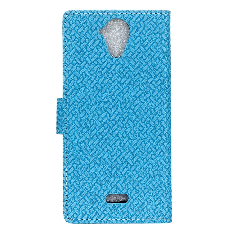 For Wiko U Feel Lite Weaving Texture Horizontal Flip PU Leather Case with Holder & Card Slots & Wallet & Photo Frame