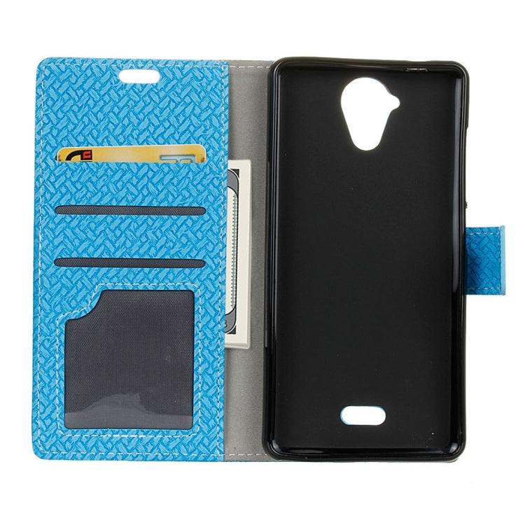 For Wiko U Feel Lite Weaving Texture Horizontal Flip PU Leather Case with Holder & Card Slots & Wallet & Photo Frame