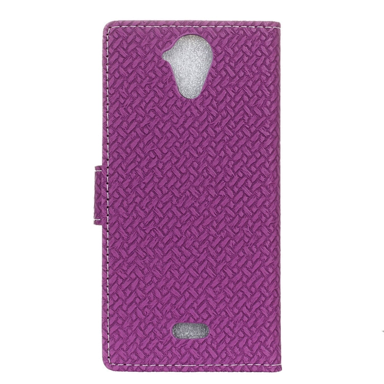 For Wiko U Feel Lite Weaving Texture Horizontal Flip PU Leather Case with Holder & Card Slots & Wallet & Photo Frame