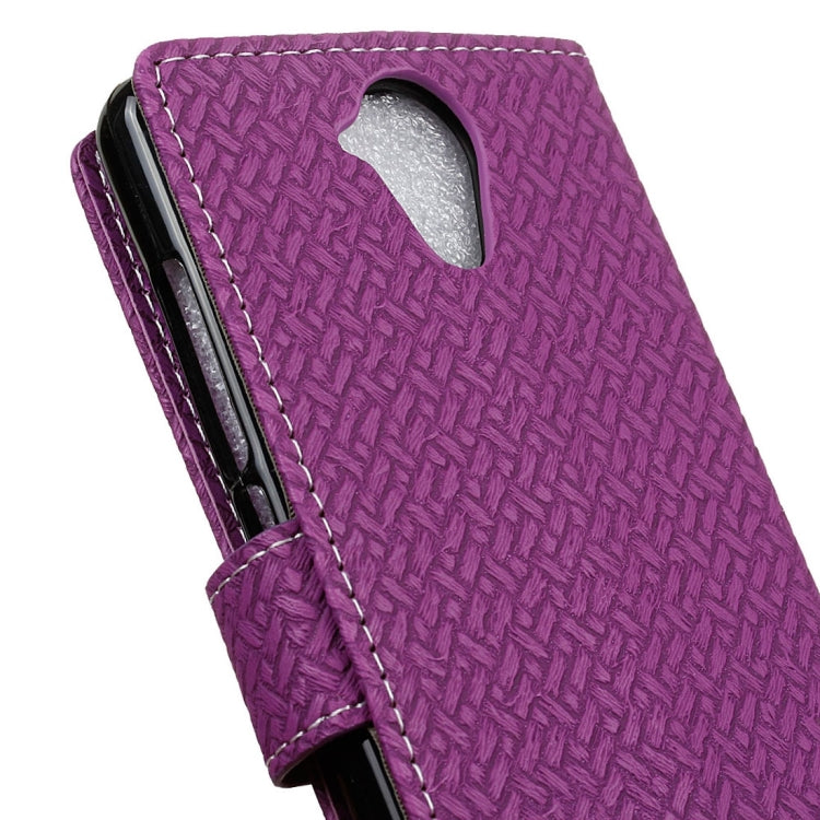 For Wiko U Feel Lite Weaving Texture Horizontal Flip PU Leather Case with Holder & Card Slots & Wallet & Photo Frame