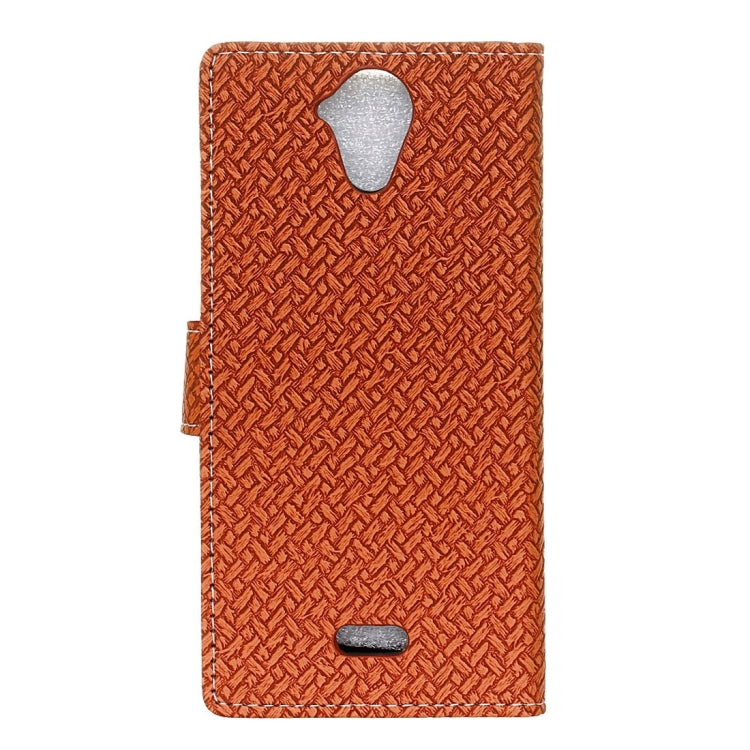 For Wiko U Feel Lite Weaving Texture Horizontal Flip PU Leather Case with Holder & Card Slots & Wallet & Photo Frame