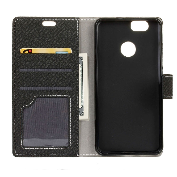 For Huawei nova Weaving Texture Horizontal Flip PU Leather Case with Holder & Card Slots & Wallet & Photo Frame