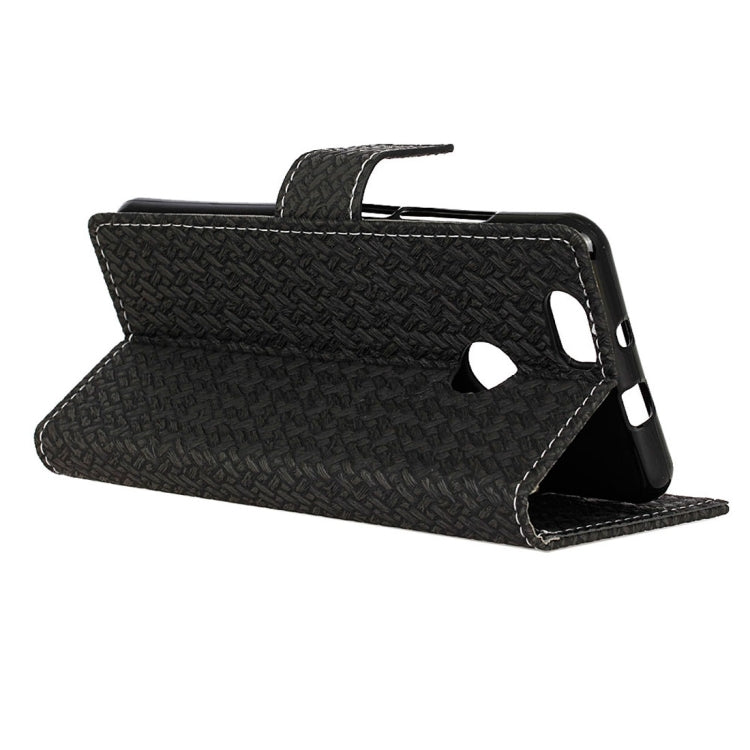 For Huawei nova Weaving Texture Horizontal Flip PU Leather Case with Holder & Card Slots & Wallet & Photo Frame