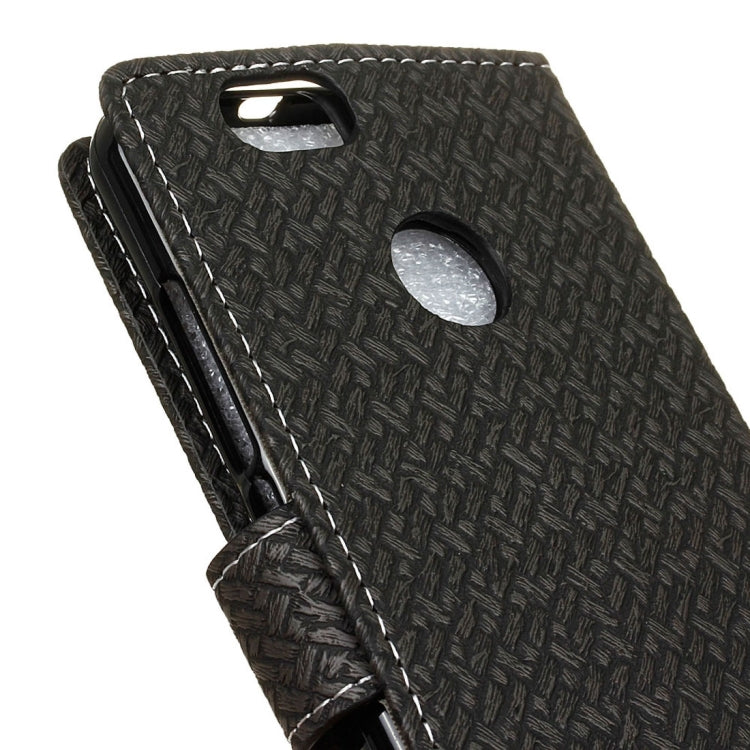 For Huawei nova Weaving Texture Horizontal Flip PU Leather Case with Holder & Card Slots & Wallet & Photo Frame