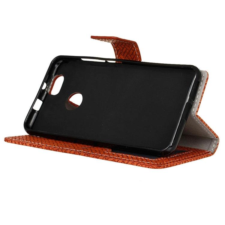 For Huawei nova Weaving Texture Horizontal Flip PU Leather Case with Holder & Card Slots & Wallet & Photo Frame