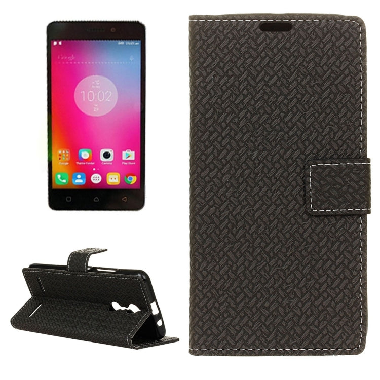 For Lenovo K6 / K6 Power Weaving Texture Horizontal Flip PU Leather Case with Holder & Card Slots & Wallet & Photo Frame