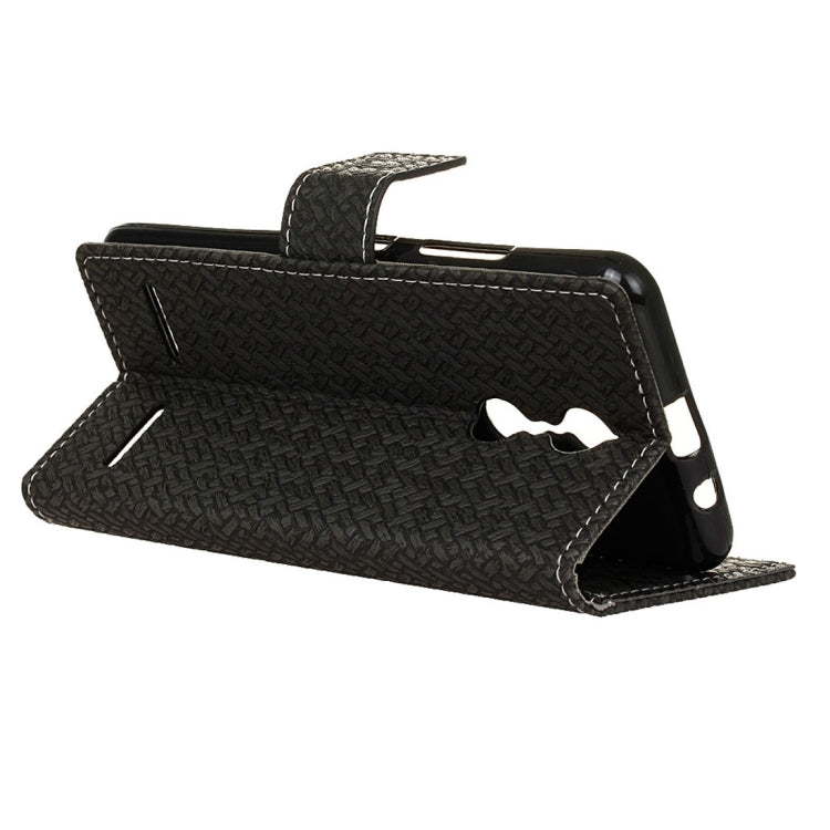 For Lenovo K6 / K6 Power Weaving Texture Horizontal Flip PU Leather Case with Holder & Card Slots & Wallet & Photo Frame