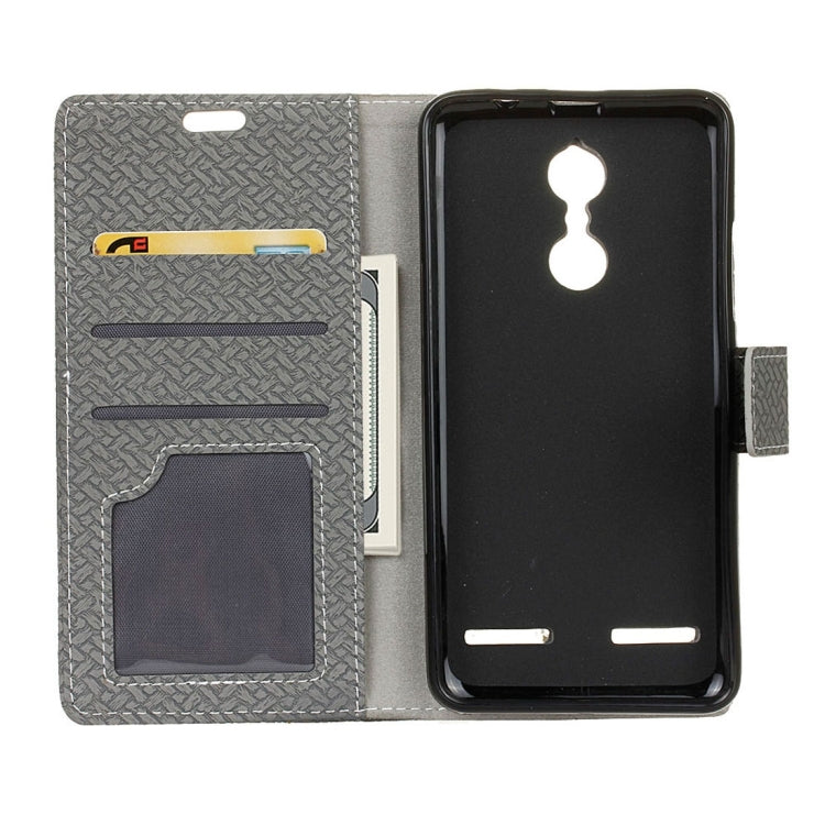 For Lenovo K6 / K6 Power Weaving Texture Horizontal Flip PU Leather Case with Holder & Card Slots & Wallet & Photo Frame