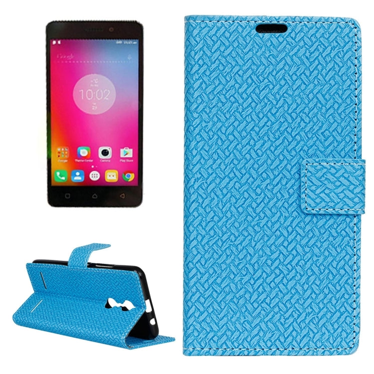 For Lenovo K6 / K6 Power Weaving Texture Horizontal Flip PU Leather Case with Holder & Card Slots & Wallet & Photo Frame