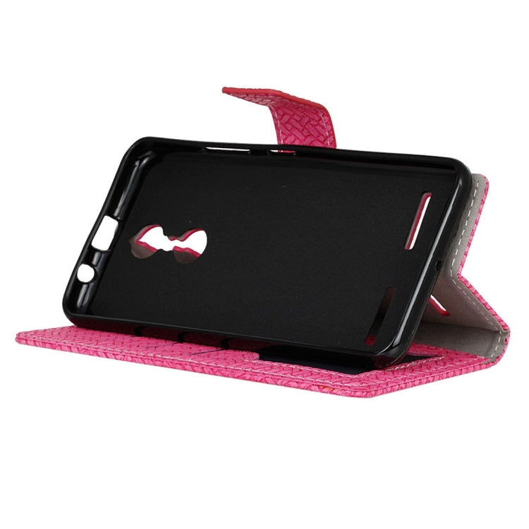 For Lenovo K6 / K6 Power Weaving Texture Horizontal Flip PU Leather Case with Holder & Card Slots & Wallet & Photo Frame